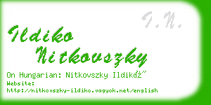 ildiko nitkovszky business card